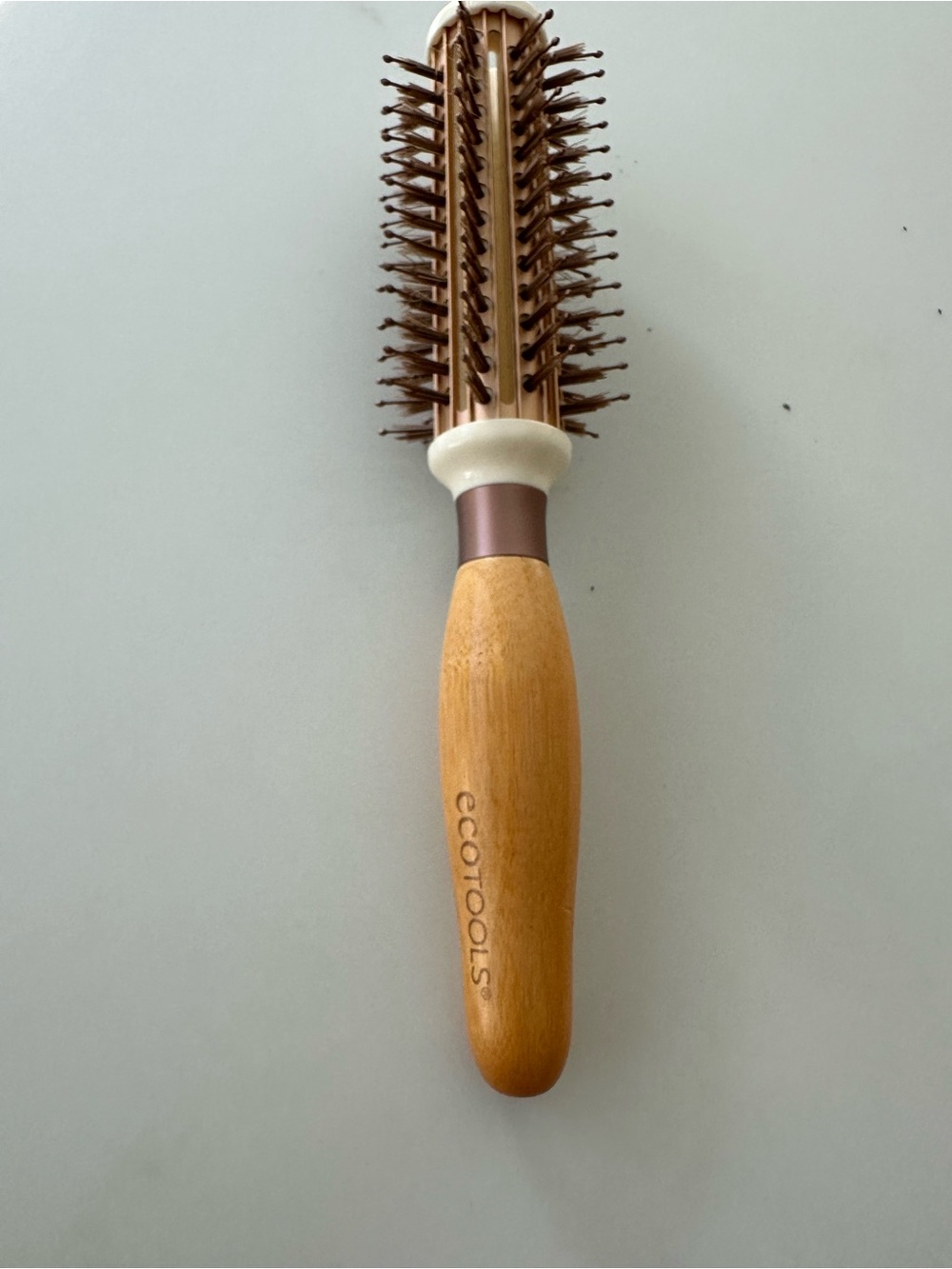 ecotools Bamboo Handle Round Vent Brush with Brown Barrel
